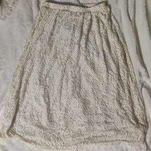 White Lace Skirt Size M